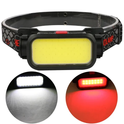  High Power Outdoor Waterproof Rechargeable Wide Beam COB LED Headlamp for Camping Hunting Running New 2024