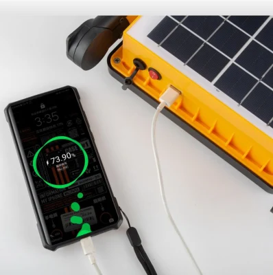 Hot Sale Outdoor USB Charging Cable Garden Camping Yard Lamp Foldable Solar Portable Flood Light
