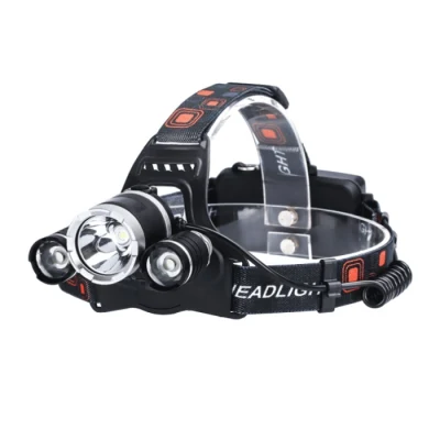 3 Heads Super Bright Head Lamp High Lumen Multi-Functional USB Charging Waterproof Rechargeable LED Headlamp