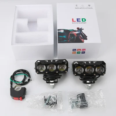 New 3 Projector Lens Car Spare LED Headlight Accessories Three-Eyes Spotlight Headlight Easy Installation