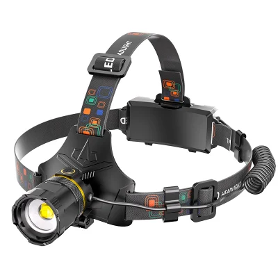  New Induction High Power P50 Highlighting Strong Light Super Bright Telescopic Headlamp Zoom Outdoor Headlamp