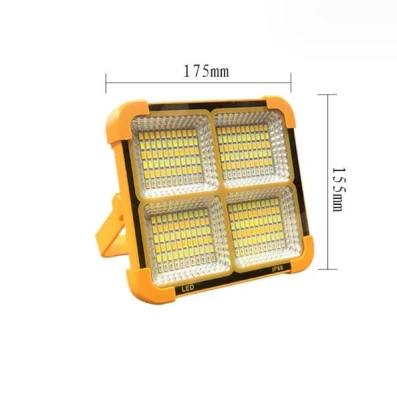LED Glare Flashlight Solar Rechargeable Work Light Outdoor Portable Emergency Camping Searchlight