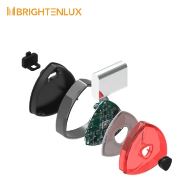 Brightenlux Factory 2021 Logo Printing USB Rechargeable 60 Lumen Ipx6 Waterproof COB LED Bike Tail Light for Riding