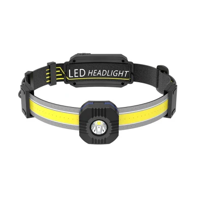  Multi-Function Rechargeable Head Torch Outdoor Adjustable Headband Emergency Head Lighting Waterproof Head Lamp 10 Modes COB Headlamp