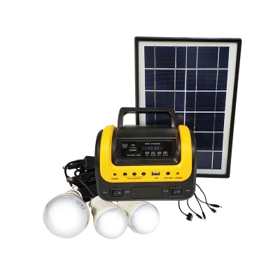 Solar Powered Small System with Bluetooth Radio Lighting Listening to Radio Outdoor Camping Car Maintenance Lights