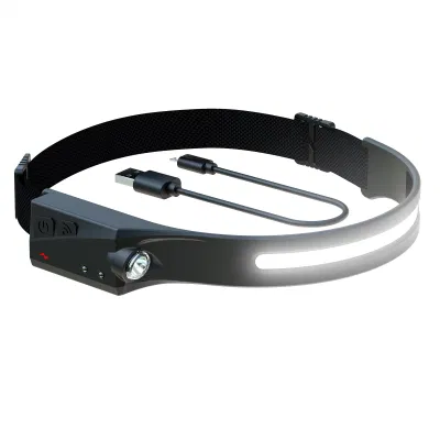  Wholesale Outdoor Car Inspection Repairing LED Head Torch Lamp Emergency Portable Adjustable Head Lamp Sensor Function Rechargeable COB Headlamp
