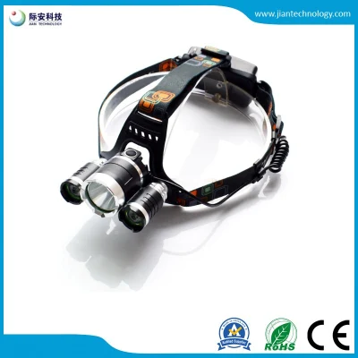 3ledt6 Strong Outdoor Headtorch High Light Long Shot Fishing Strong Rechargeable Headlamp