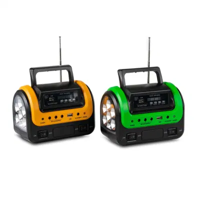 Solar Powered Small System with Bluetooth Radio Lighting Listening to Radio Outdoor Camping Car Maintenance Lights
