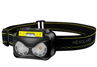  Emergency Head Torch Light Rechargeable Head Torch Lamp Motion Sensor Portable Xpg COB Headlight Ultra Bright 300 Lumen for Camping Outdoor LED Headlamp
