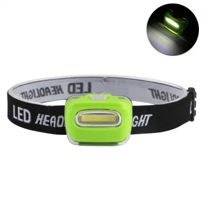  Wholesale Battery Power COB Head Torch Lamp Portable 3 Flashing Modes Outdoor Waterproof LED Headlight Emergency LED Headlamp with Adjustable Headband