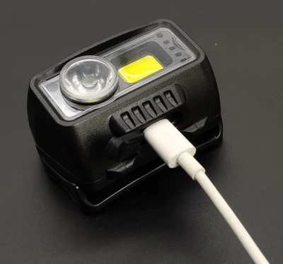 Sensor Inteligente LED Cabeza Antorcha De Emergencia Iluminaci&oacute; N Al Aire Libre Xpg Faro De Advertencia Tipo C Linterna Recargable COB Headlamp