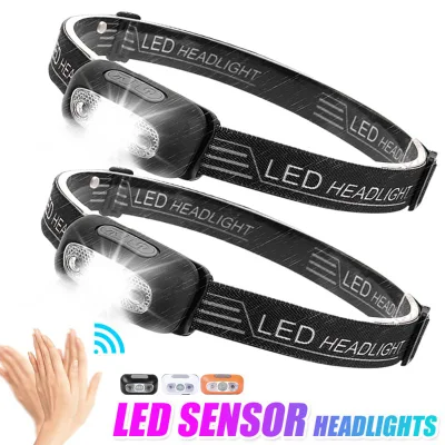 Inductive Body Motion Sensor Headlight Outdoor Camping Light Torch Headlamp
