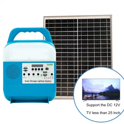  Solar Power Camping Lamp Outdoor Activity Car Repair Emergency Portable Small System Lighting Sre-825 with 25W 16V Solar Panel