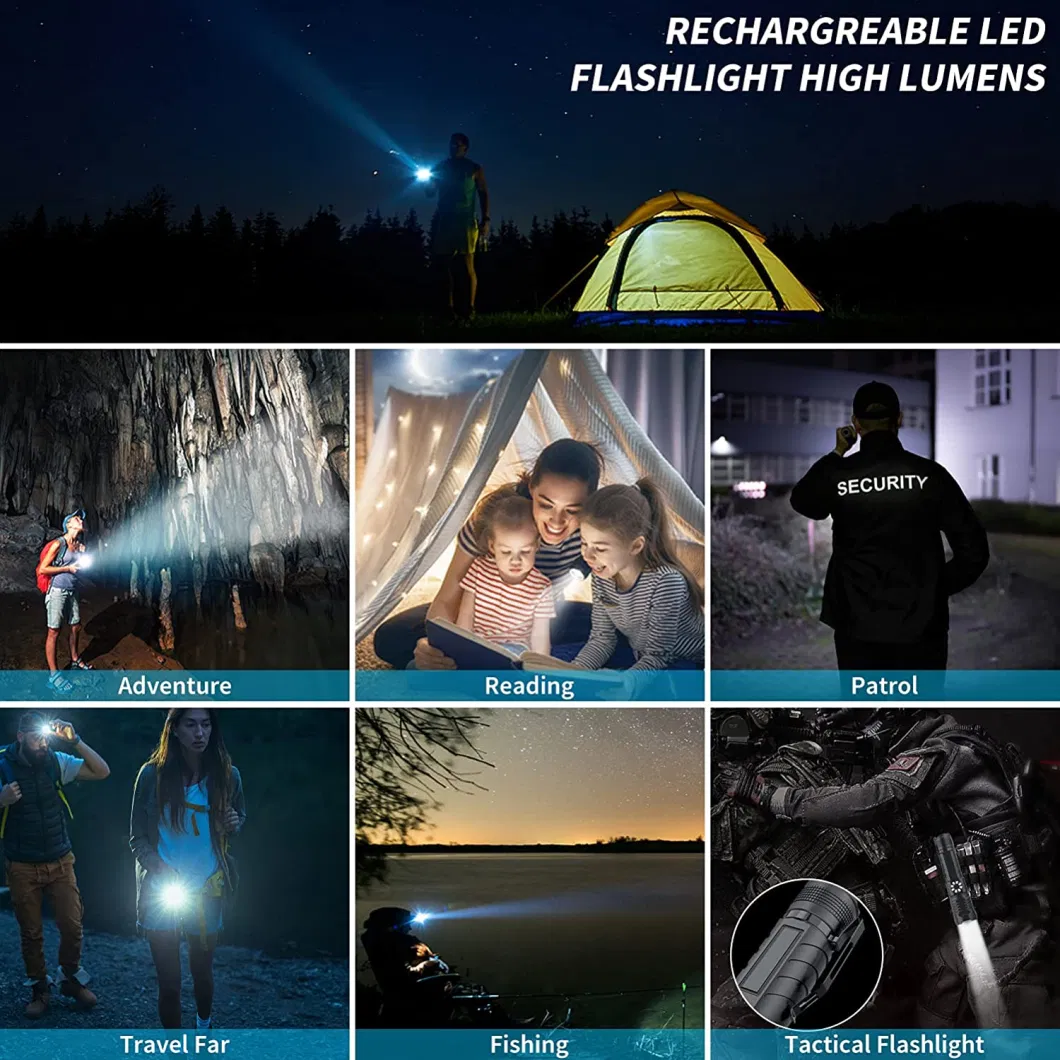 Glodmore2 USB Rechargeable LED Headlamp 3 Modes 1200lm 18650 Headlight Portable P8 Flashlight with Magnet Tail