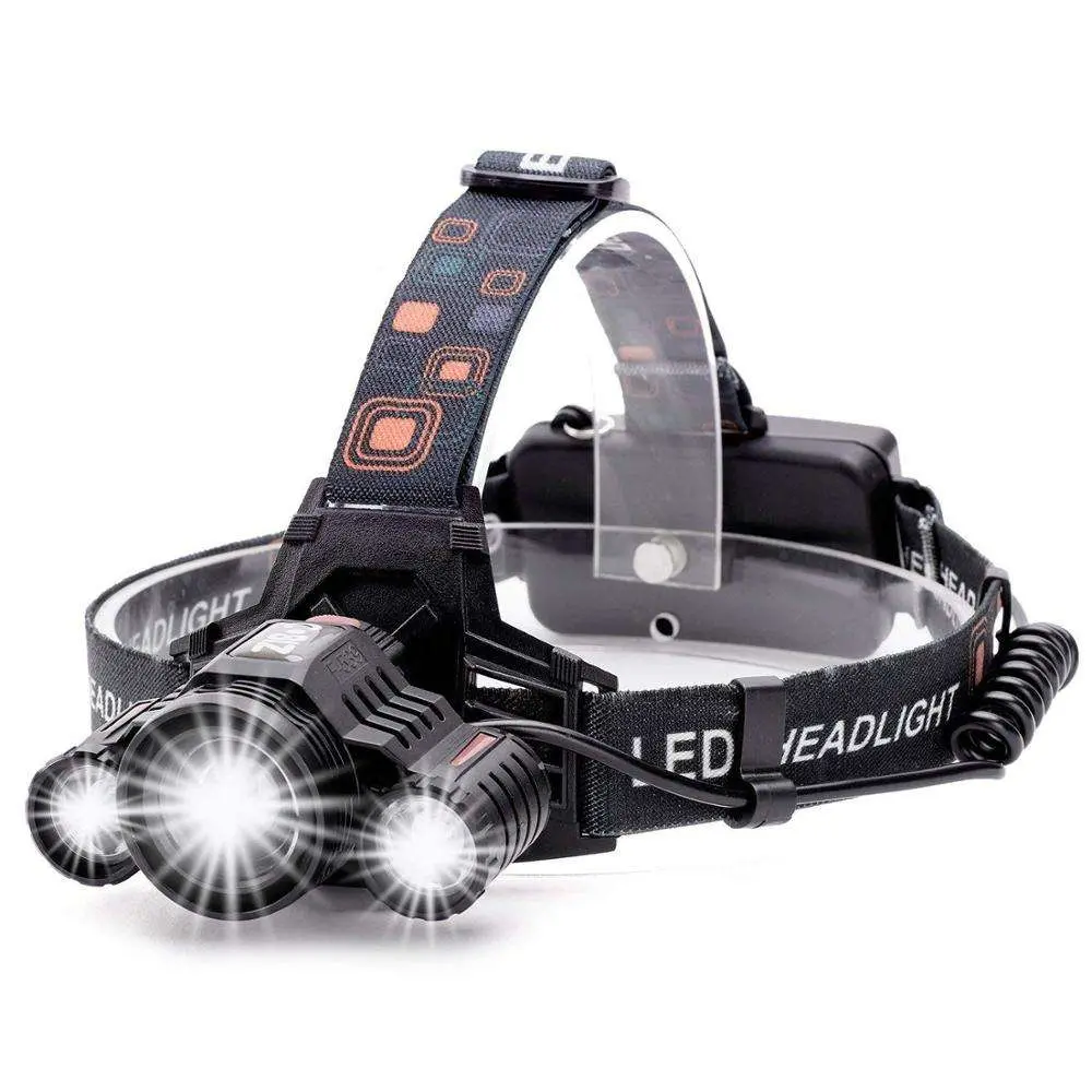 Glodmore2 Miner LED Headlamp Rechargeable Zoom Headlamp LED Sensor Function Headlamp