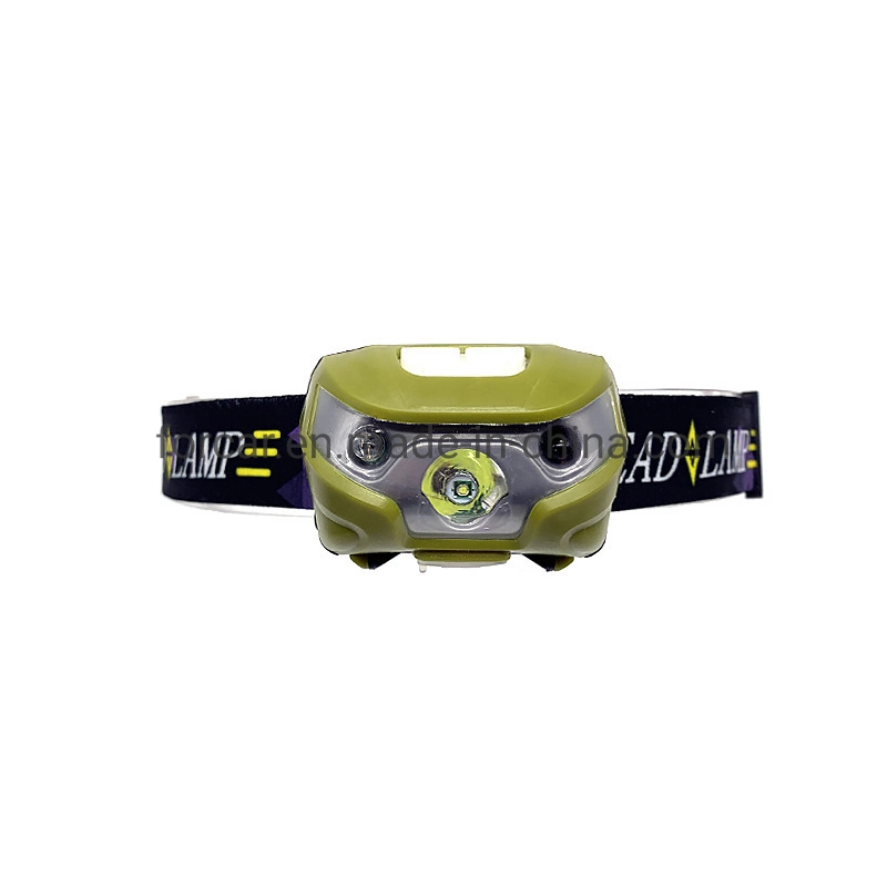 AAA Battery Powered LED Portable Headlamp Camping Waterproof Flashing Head Torch Quality Sensor Switch Hunting COB LED Headlamp