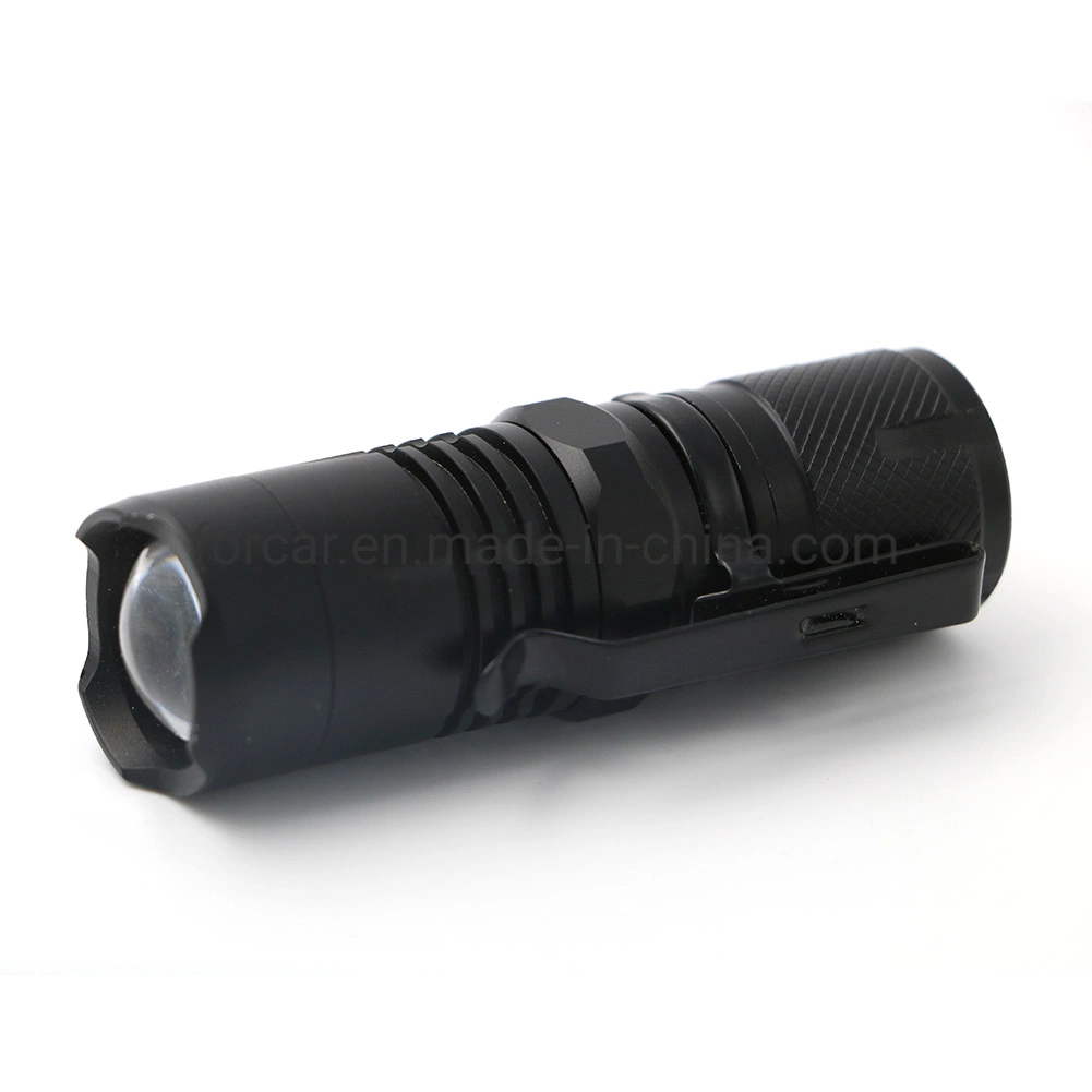 Portable Zoomable Torch Light Emergency LED Torch Lamp Outdoor Camping Hiking 16340 Battery 4 Flash Mode Portable Mini LED Flashlight