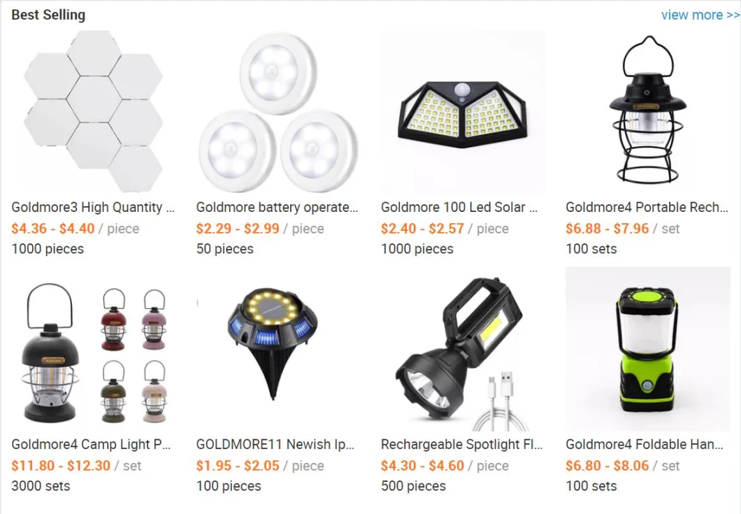 Glodmore2 Summer Best Sale 90 Folding 6 LED Long Range Super Power Solar Charging Camping Light Flashlight with Fan