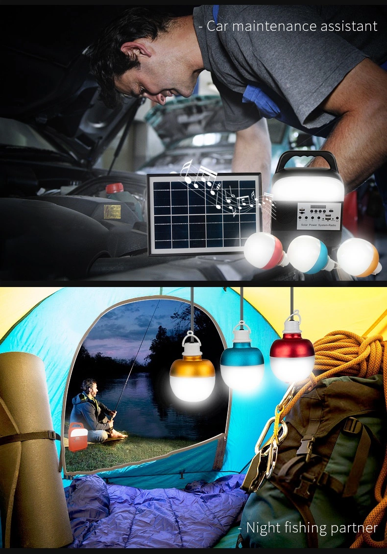New Camping Home Emergency Outdoor Bluetooth Audio Solar Small System Solar Power Station Solar Lights