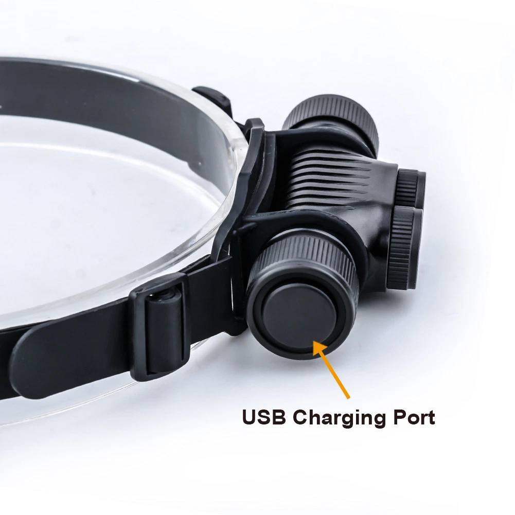 OEM Waterproof USB Charging Builit-in Battery Magnet Headlight for Diving