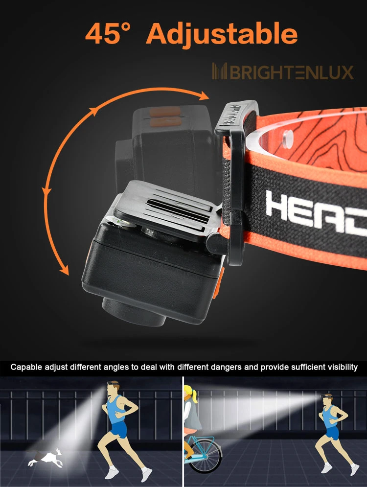 Brightenlux New Disgen Sensor USB Rechargeable Waterproof for Camping Headlamp