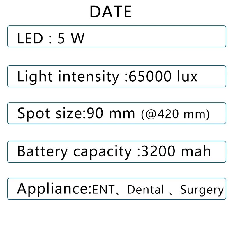 Hot Selling Wireless 5W Dental Head Lamp Light Ent Headlight Surgical Headlamp