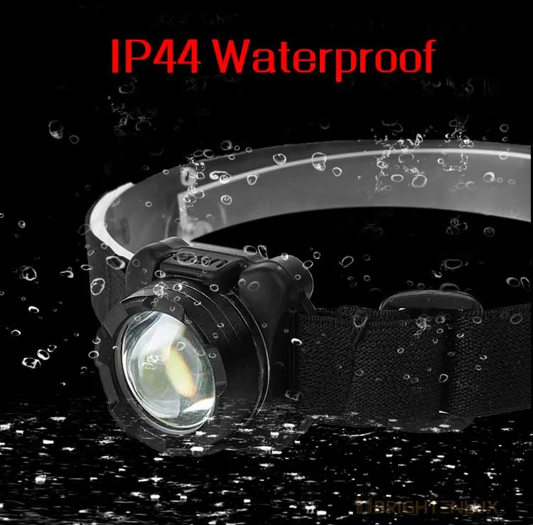 Brightlux New Style High Power Waterproof Portable USB Rechargeable COB LED Headlamp