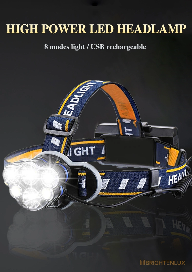 Brightenlux High Power Headlamp, Rechargeable Waterproof Hunting Headlight Head Flashlight lamp Frontale Torch LED Headlamp