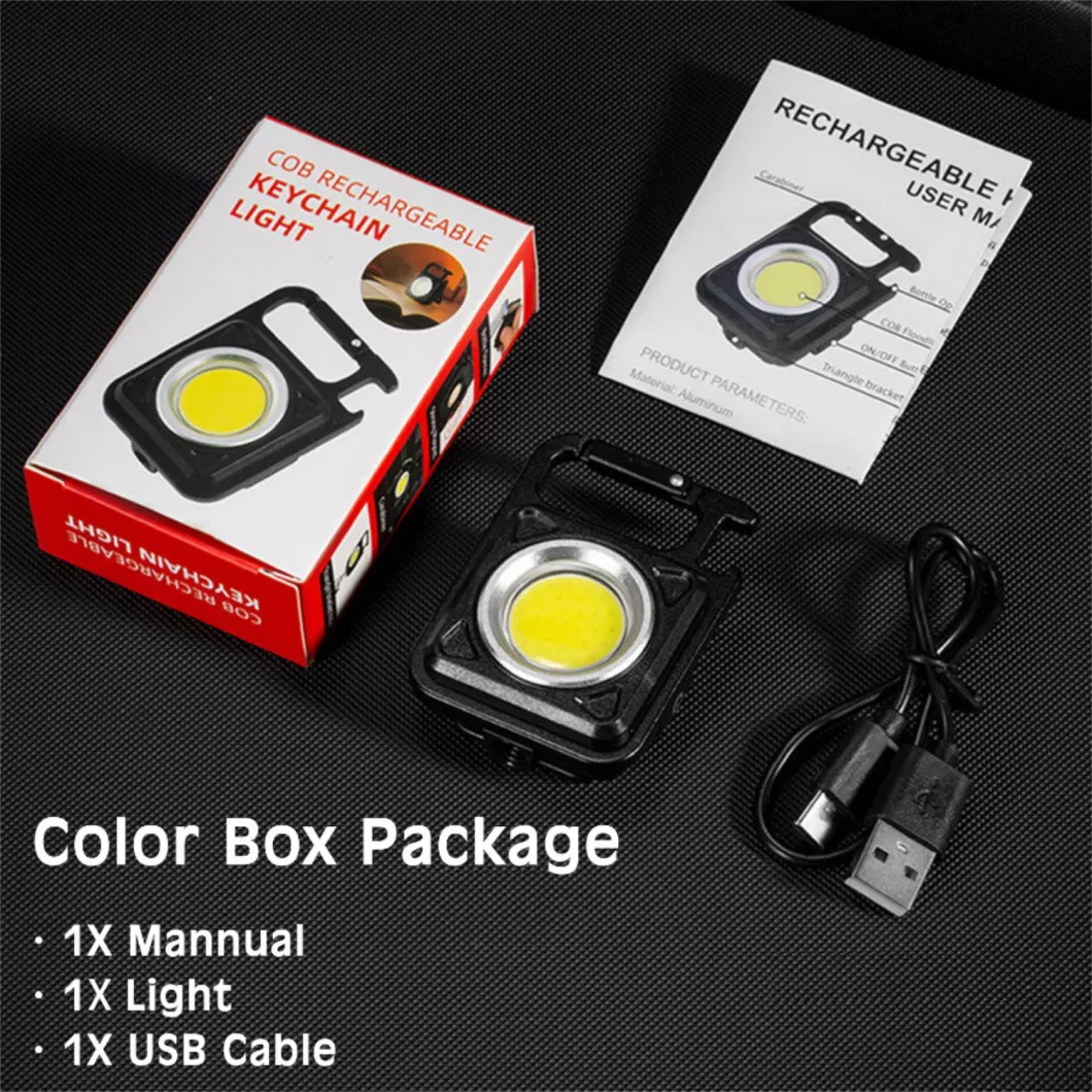 Portable Magnetic Opener Outdoor Camping Lights Keychain Light