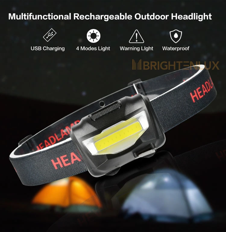 Brightenlux Dry Battery Mining Lamp Ipx4 Waterproof LED Flexible Lightbar Headlamp with Head Strap