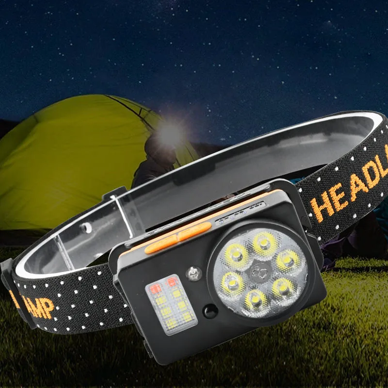 Glodmore2 120 Lumen Waterproof Tyre-C USB Rechargeable Sensor LED Headlights Headlamps with Multi Functions