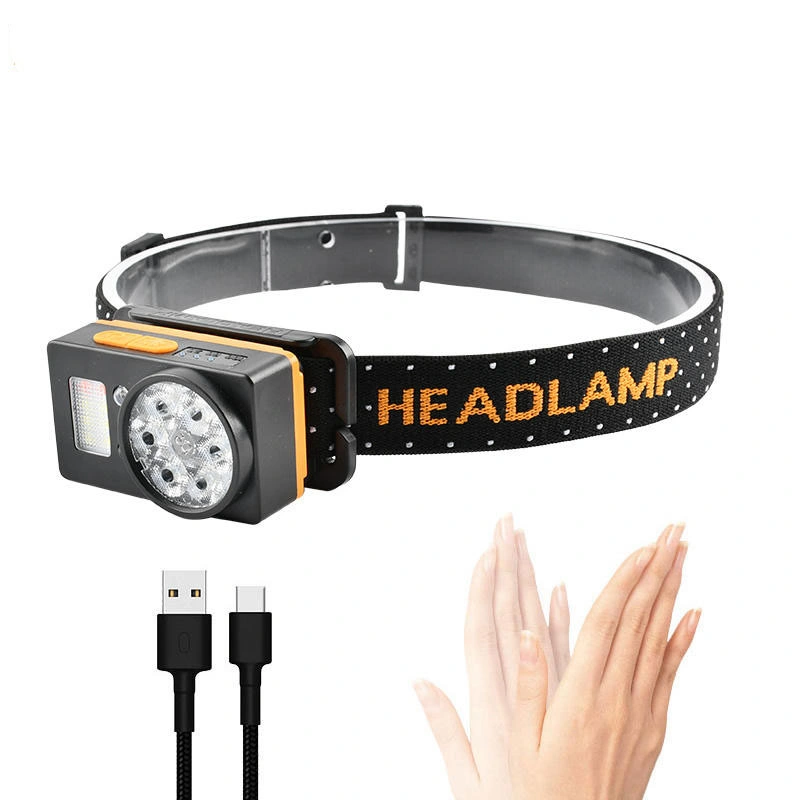 Glodmore2 120 Lumen Waterproof Tyre-C USB Rechargeable Sensor LED Headlights Headlamps with Multi Functions