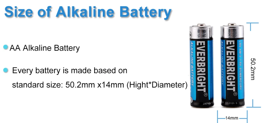 Factory Price 1.5V AA Lr6 Headlamp Battery
