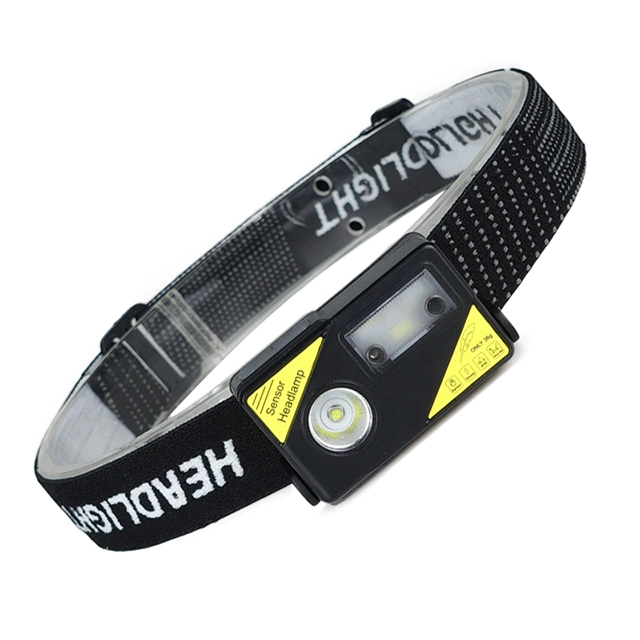Upgrade 250 Lms Lightweight Waterproof Headlamp Flashlight Motion Sensor Highlight USB Rechargeable LED Headlamp with Head Strap
