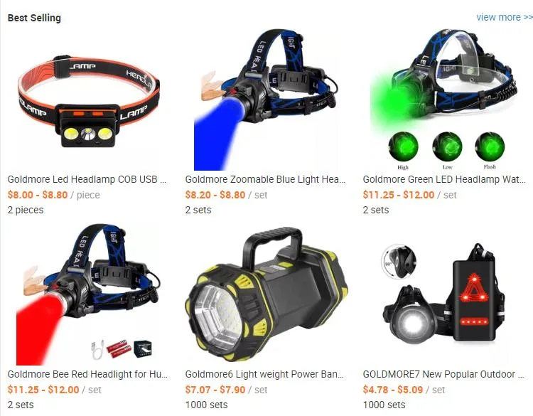 Glodmore2 3*AAA Battery Torch Mining Lamp Headlamp with Head Strap, Ipx4 Waterproof LED Flexible Lightbar Headlamp with 3 Modes