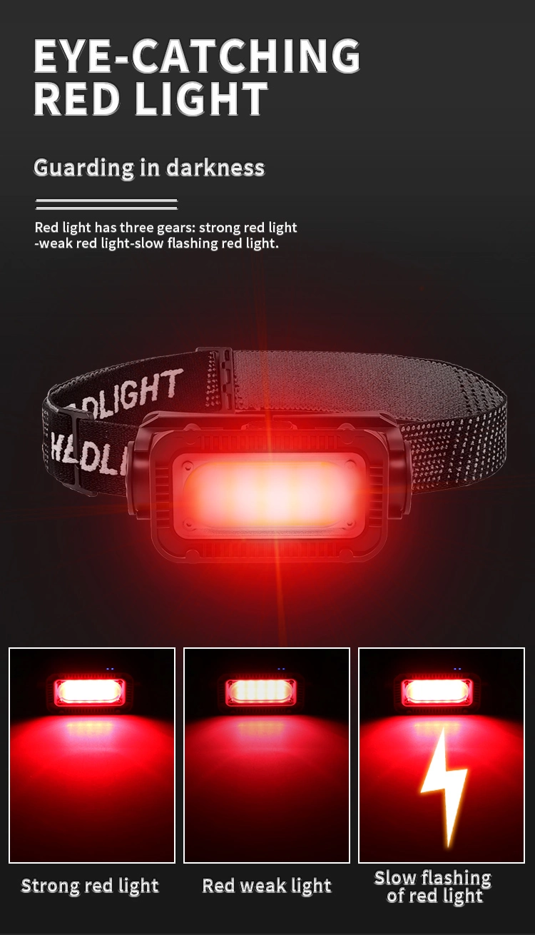 Low Price High Quality LED Headlamp Rechargeable Waterproof COB Head Torch