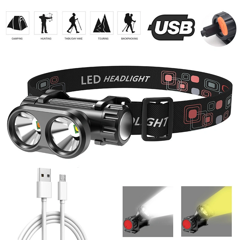 Outdoor Night Fishing Magnetic Suction Maintenance Work Lamp Rechargeable USB LED Headlamp