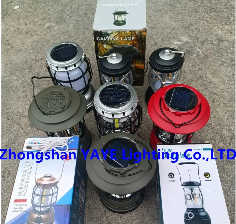 Yaye Solar Factory Hot Sell CE 20W Solar LED Portable Emergency Rechargeable Mini Camping Light 1000PCS Stock/ Zhongshan Yaye Lighting Co., Ltd