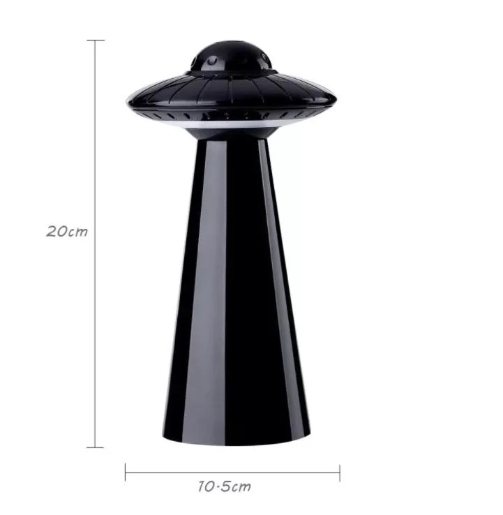 Factory Cheap Price Rechargeable Bar Bedroom Atmosphere Lights UFO Shape Table Lamp Reading Modern Lamps Camping Dim Portable Desk Light with USB Charging Port
