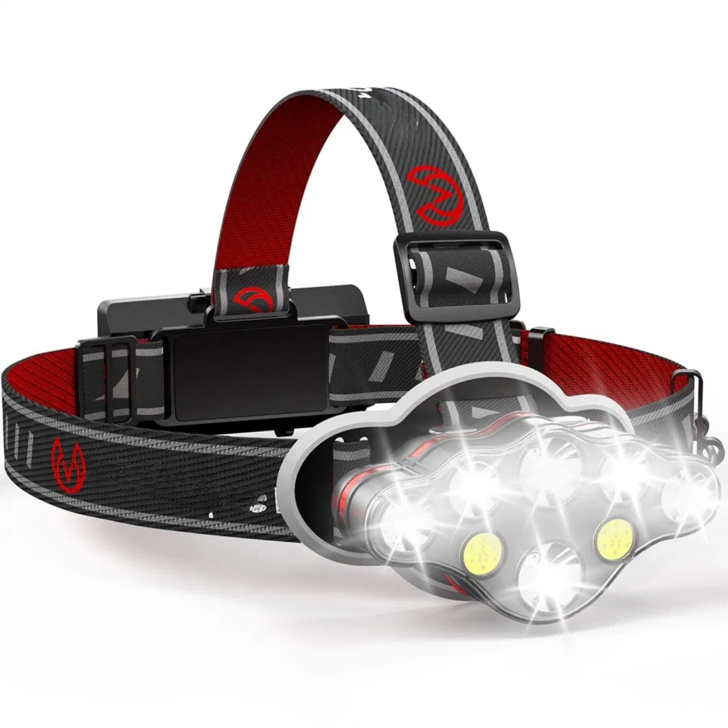 Rechargeable Headlamp 8 LED 18000 High Lumen Bright Head Lamp LED