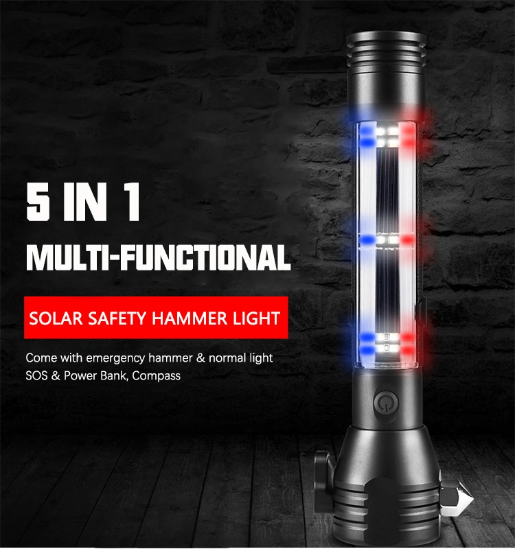 Brightenlux Super Bright High Lumen Power Flash Lights, USB Rechargeable Battery LED Solar Tactical Flashlight &amp; Torches Light