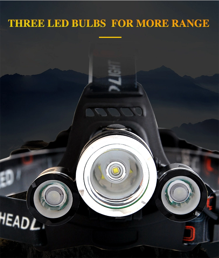 Brightenlux Hot Sale 10W 18650 T6 LED Rechargeable Headlight Flashlight, USB Waterproof LED Headlamp Head Torch Head Lights LED Rechargeable