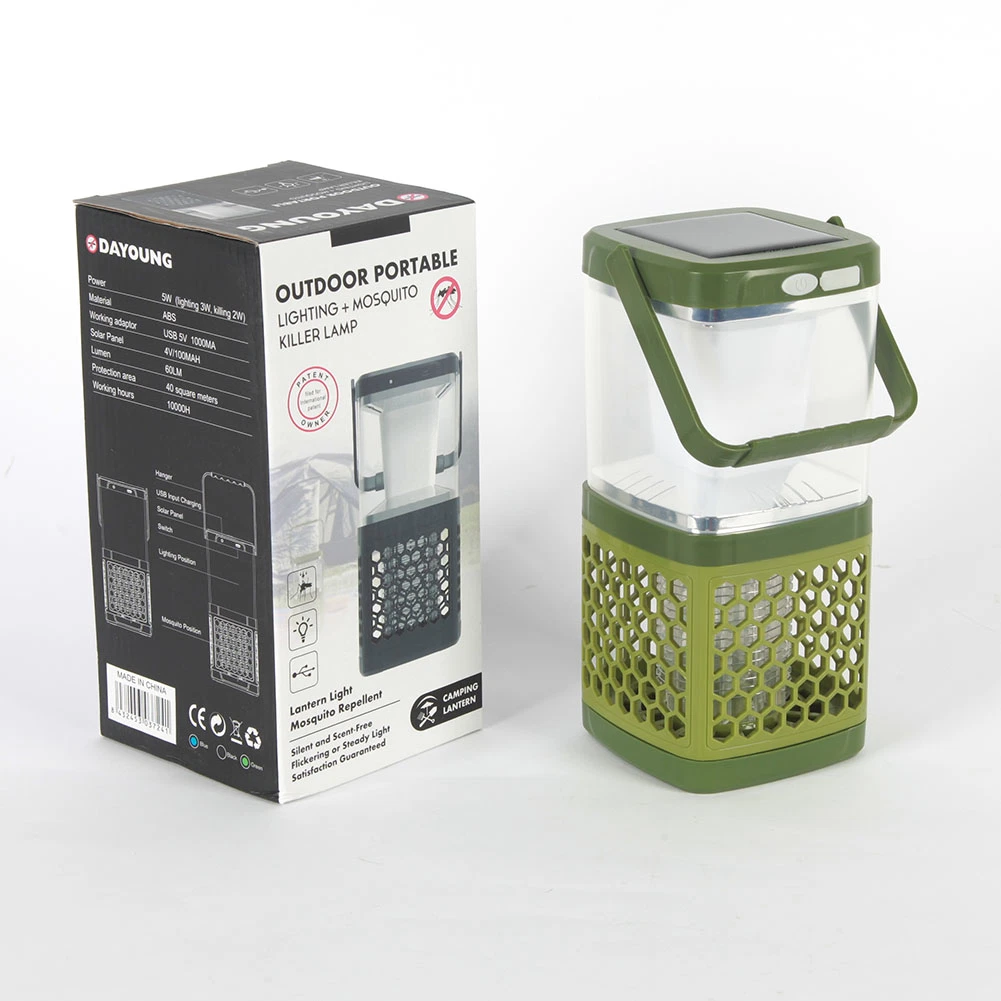 Yichen Solar Rechargeable LED Camping Light with Mosquito Killer Lantern