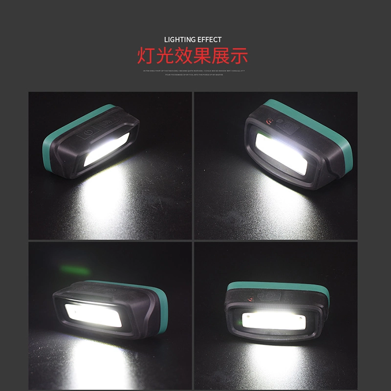 Rechargeable Built Battery LED COB Headlight Motion Sensor Headlamp