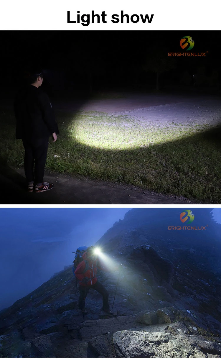 Brightenlux Outdoor Powerful Mountaineering USB Rechargeable IP65 Waterproof Sensor Mini LED Headlamp Torch