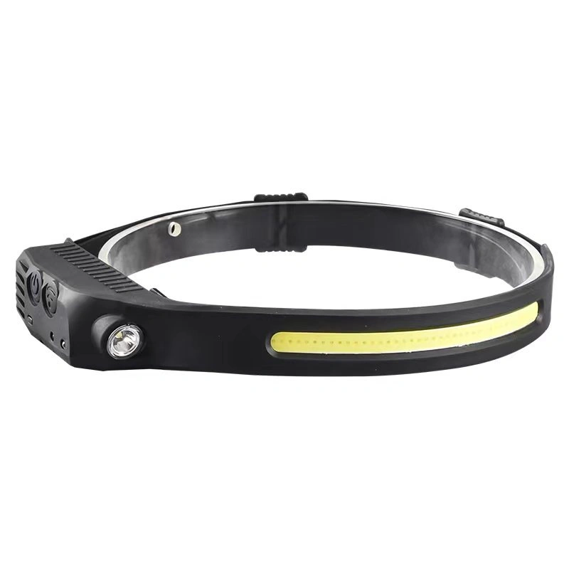 USB Charging COB Headlamp with LED Headband with Wave Induction