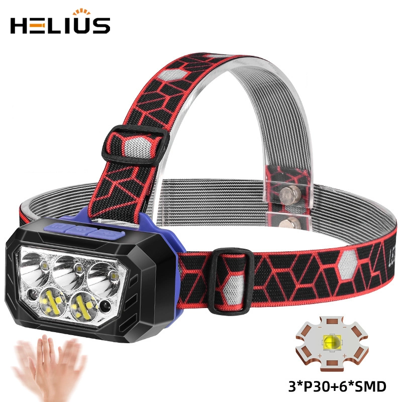 Helius 18650 Battery Headlamp USB Charging Intelligent Sensor LED Headlight