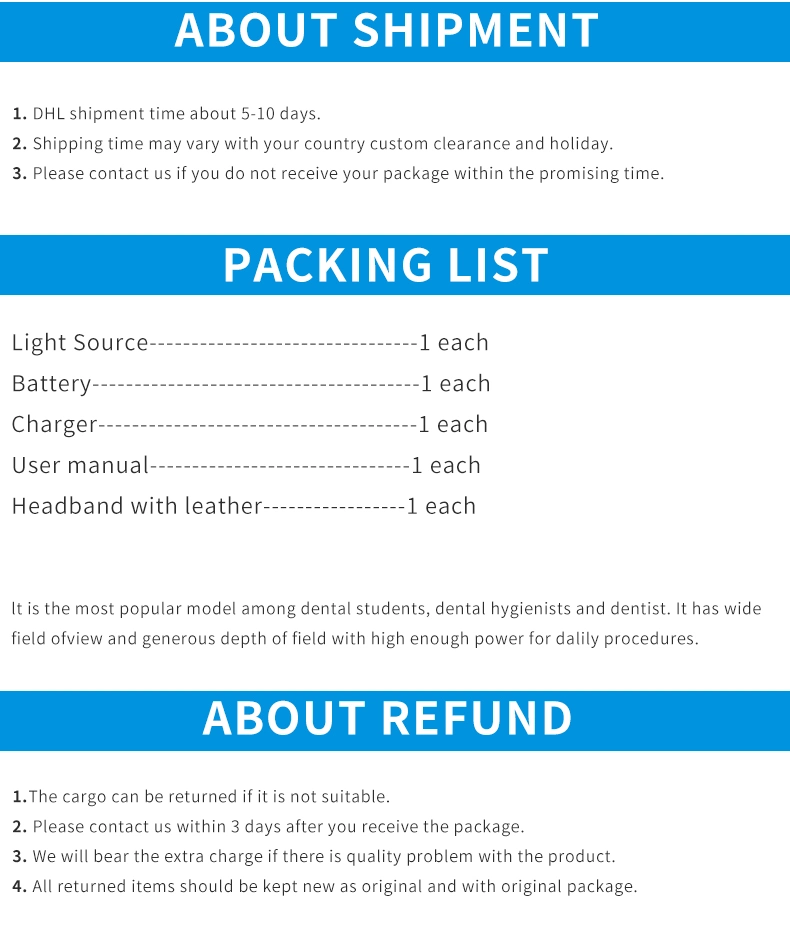 3W Dental Light Surgical Light Medical Headlamp High Brightness Rechargeable Lithium Battery