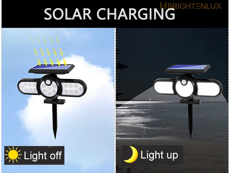 Brightenlux Factory Supply Cheap High Power Solar Energy IP65 Waterproof LED Motion Sensor Solar Garden Light with 3 Modes