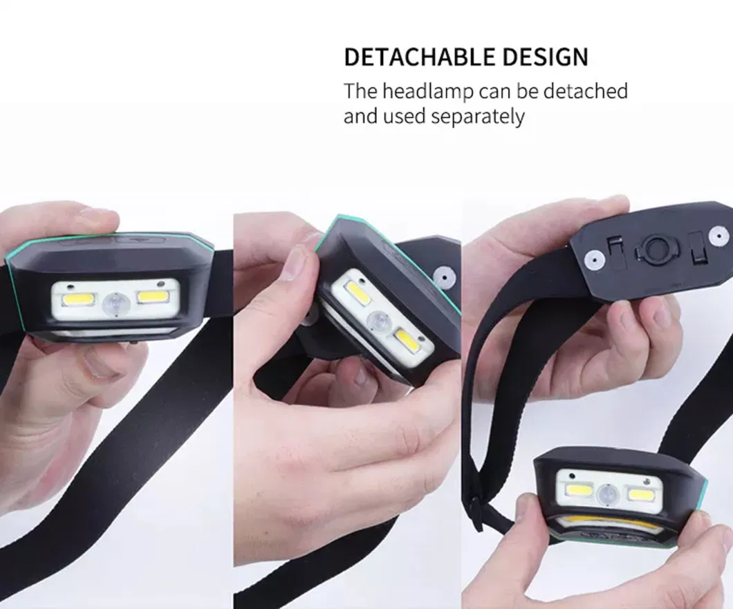 Blue Elastic Mini LED Headlamp Portable Rechargeable Camping &amp; Hiking Headlamps